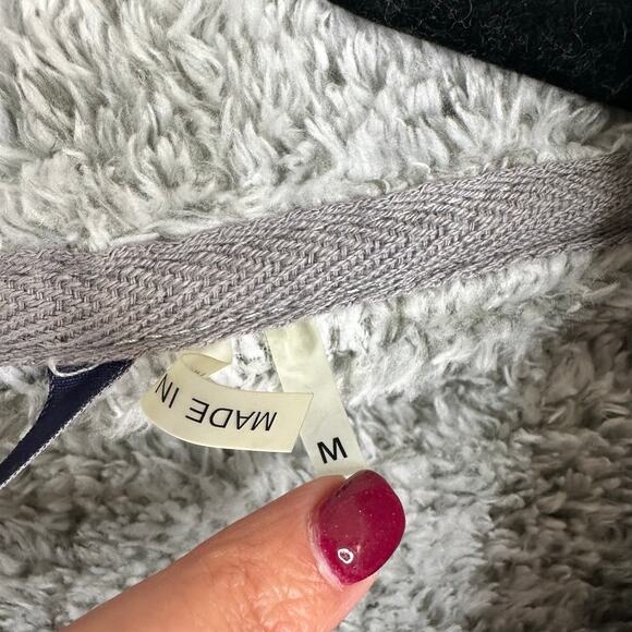 Hugs from Soft Surroundings size Medium Hug Me Cardigan Sherpa Gray - Picture 9 of 10